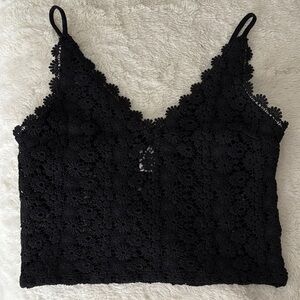 H&M Elegant Black Lace Women’s Tank Top